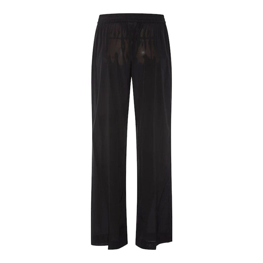 Heartmade Zijden Rechte Fit Broek Black Dames