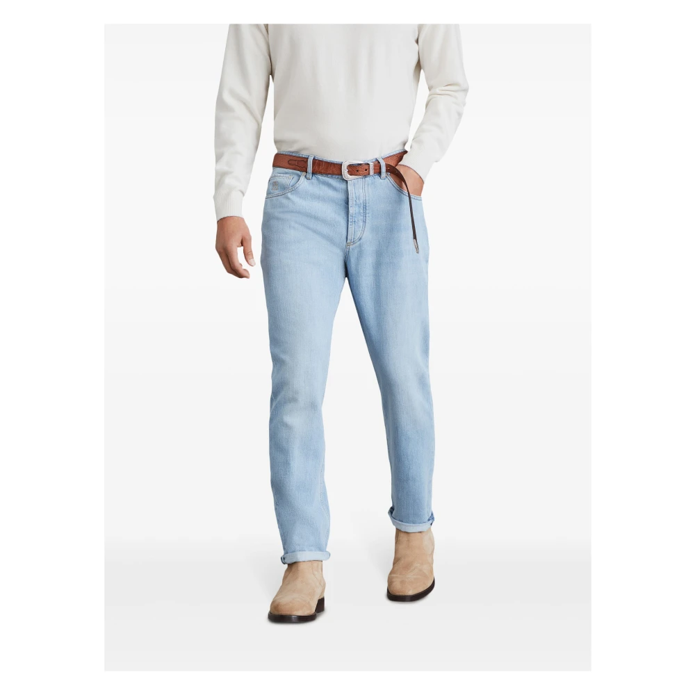 BRUNELLO CUCINELLI Denim Broek Blue Heren