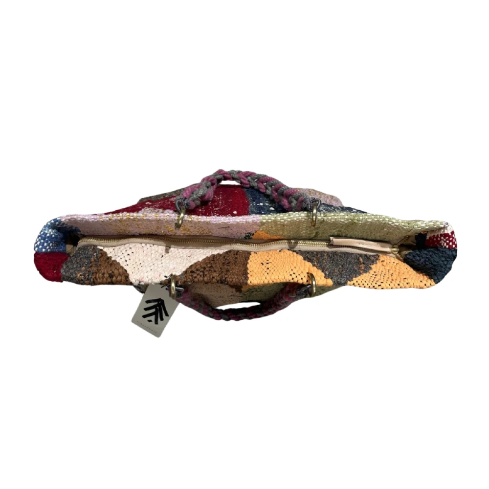 Claramonte Handgeweven Multicolor Katoenen Tote Tas Multicolor Dames