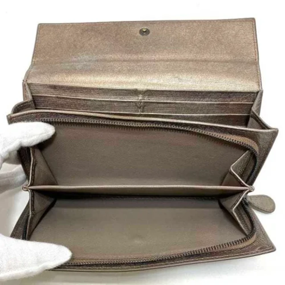 Bottega Veneta Vintage Pre-owned Leather wallets Brown Dames