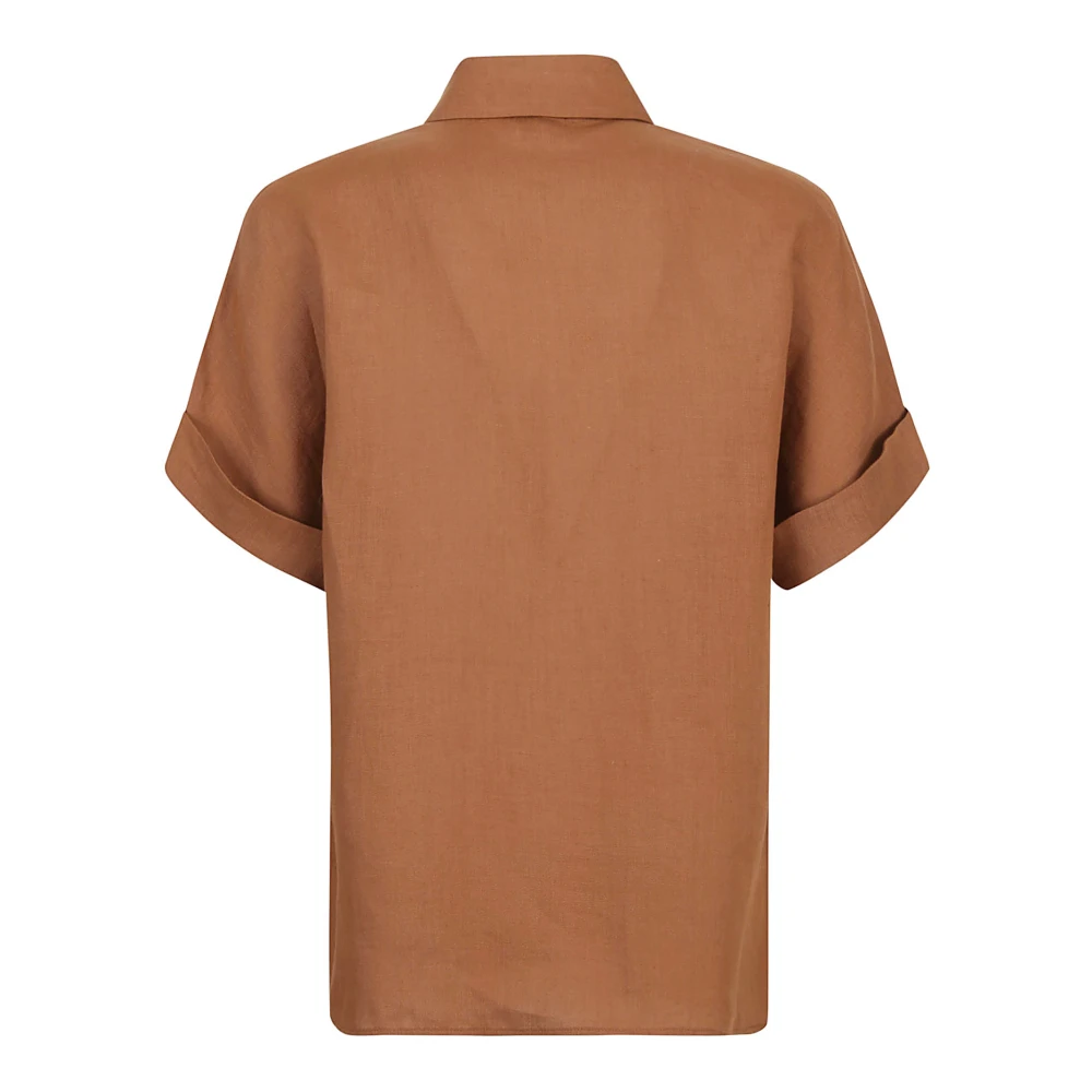 Eleventy Linnen Overhemden Made in Italy Brown Dames