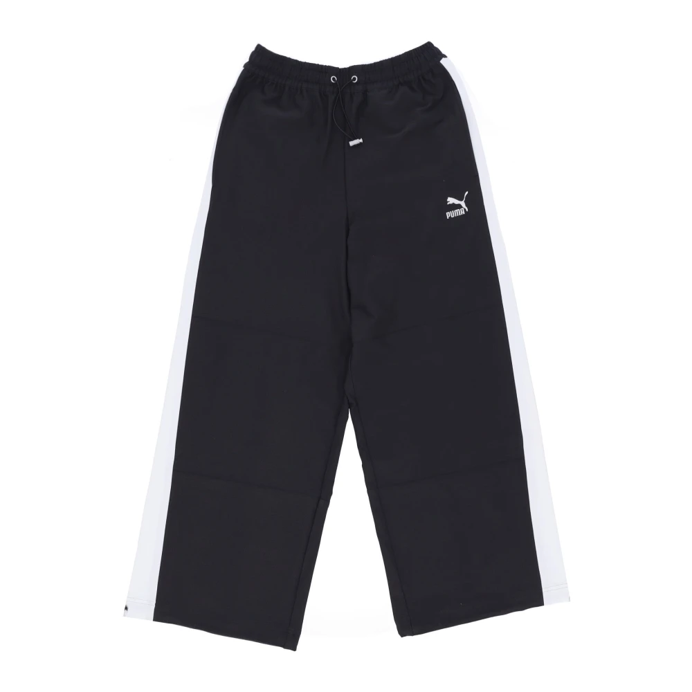 Puma Zwarte Sportieve Lange Broek met Koord Black Heren