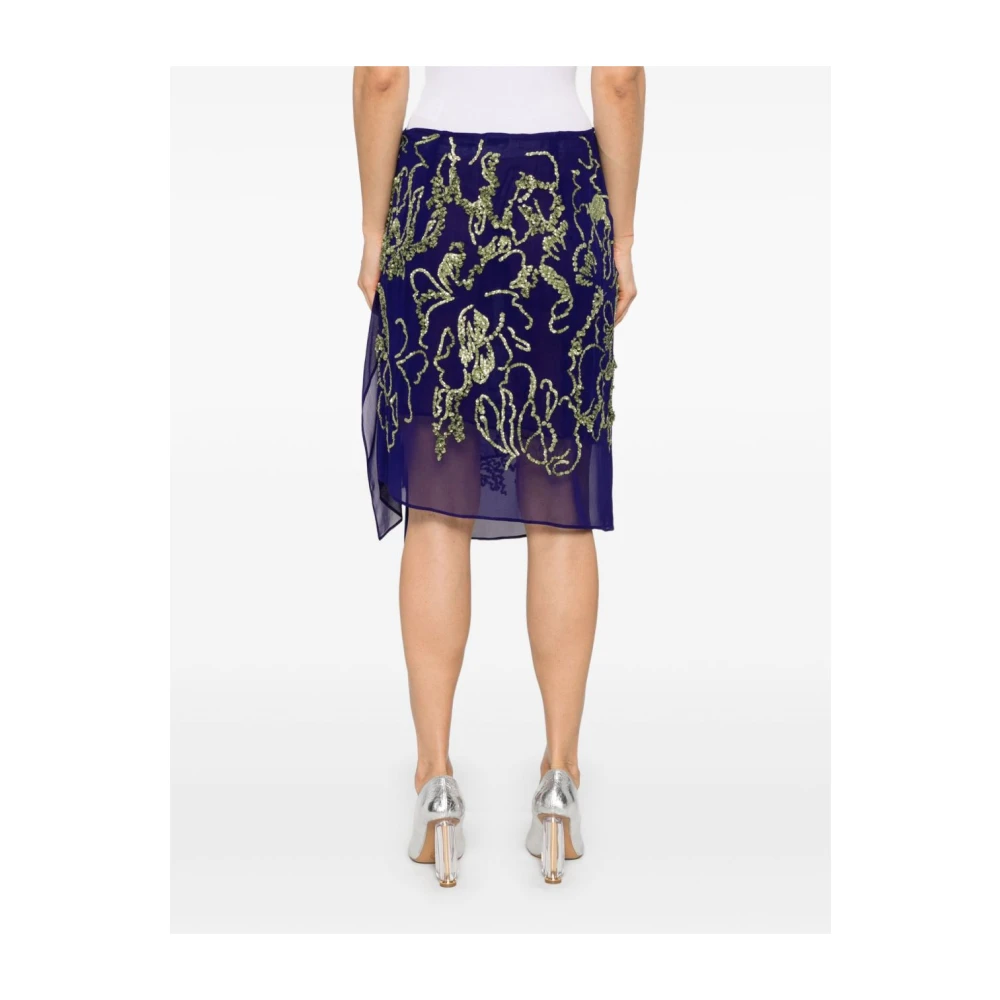 Dries Van Noten Stijlvolle Rokken Collectie Purple Dames