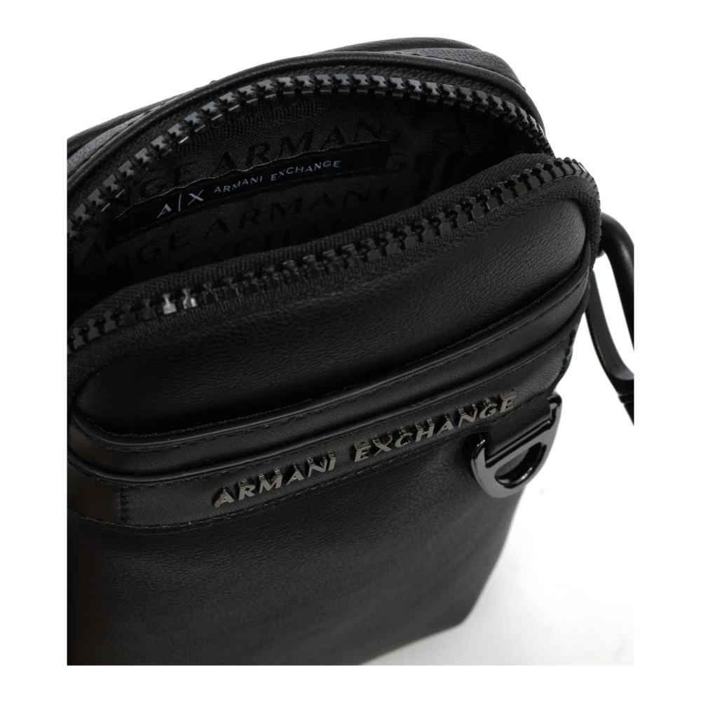Armani Exchange Eenvoudige Crossbody Tas met Verstelbare Band Black Heren