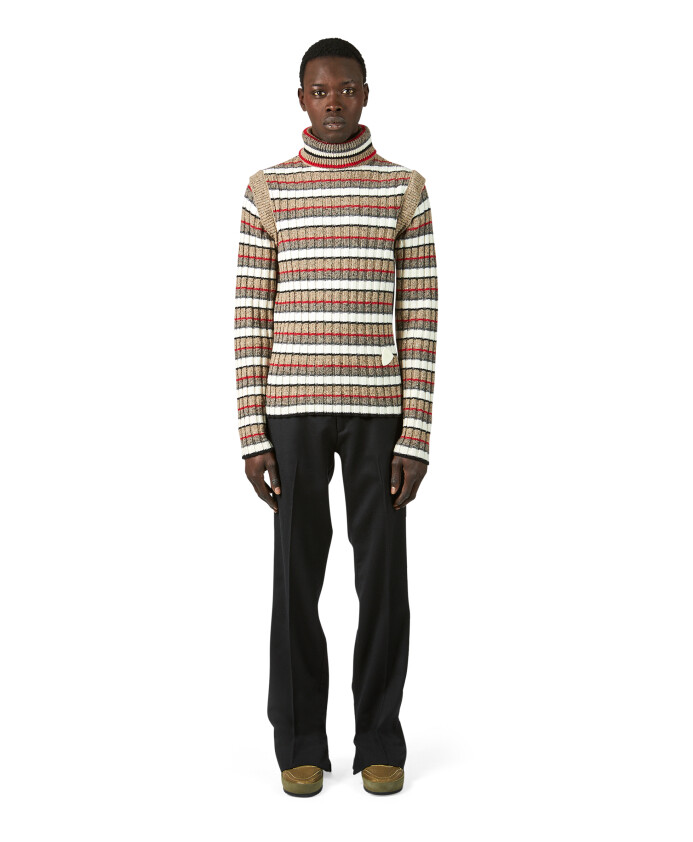 pull-a-col-roule-beige-pour-homme