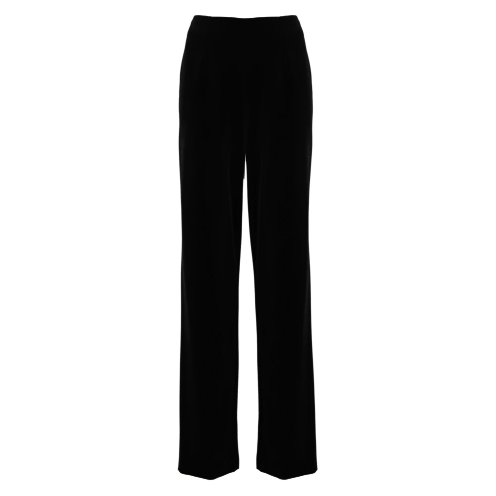 Philosophy di Lorenzo Serafini Zwarte fluwelen broek met hoge taille en wijde pijpen Black Dames