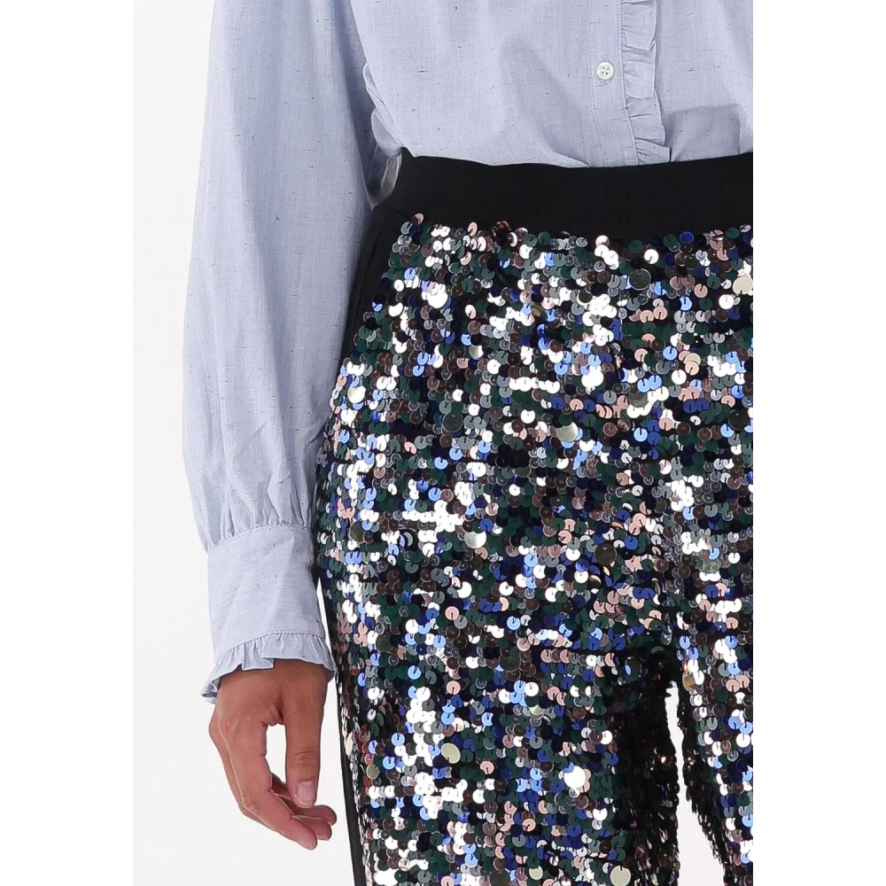 Scotch & Soda Metallic Sequin High-rise Broek Gray Dames