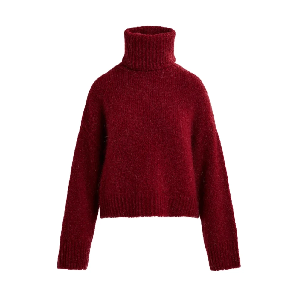 Essentiel Antwerp Griffin Oversized Stickad Tröja Red, Dam