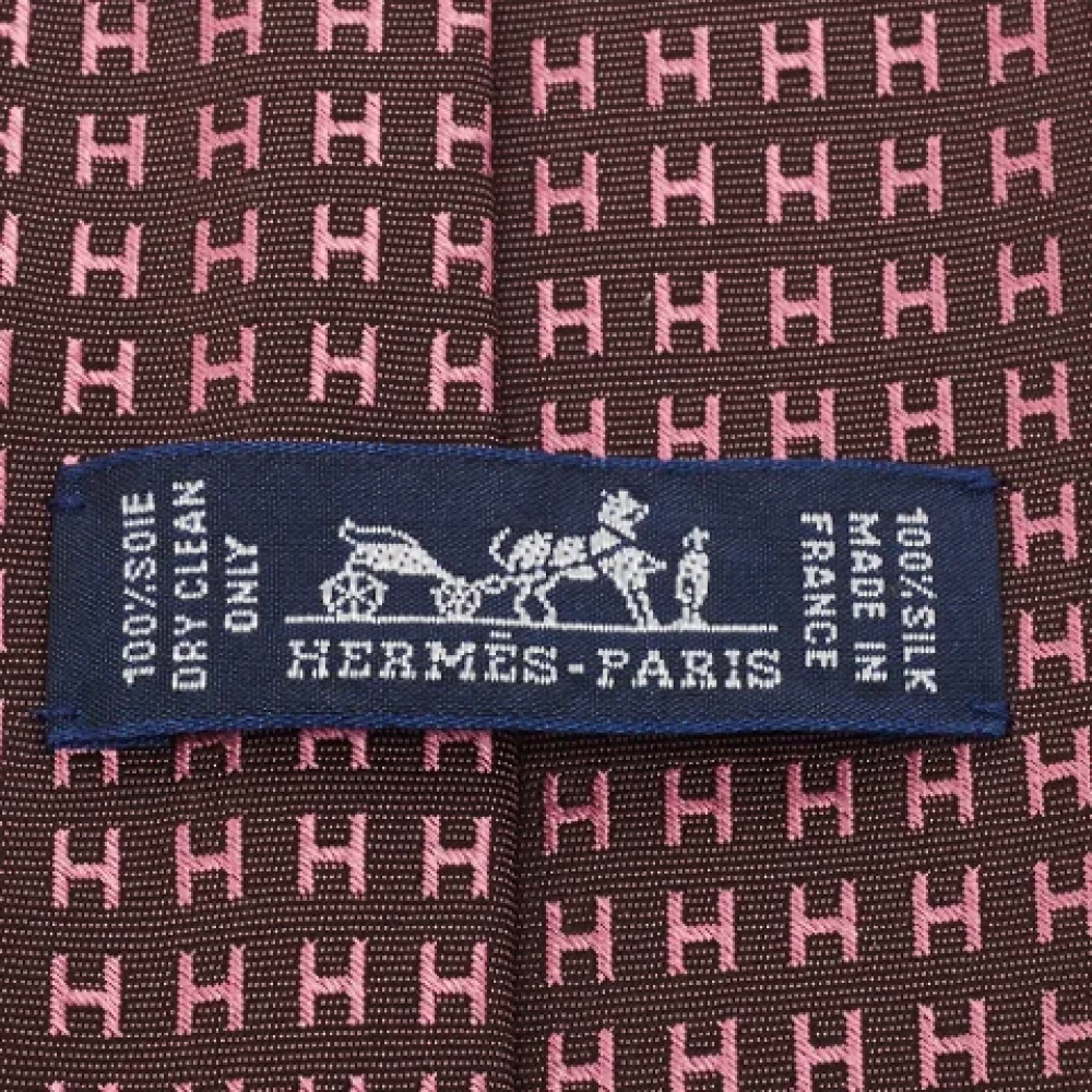 Hermès Vintage Pre-owned Silk home-office Pink Heren