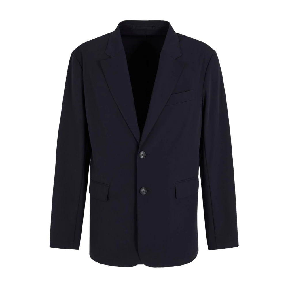Emporio Armani Navy Blue Capsule Jackets Pintuck Detailing Blue Heren