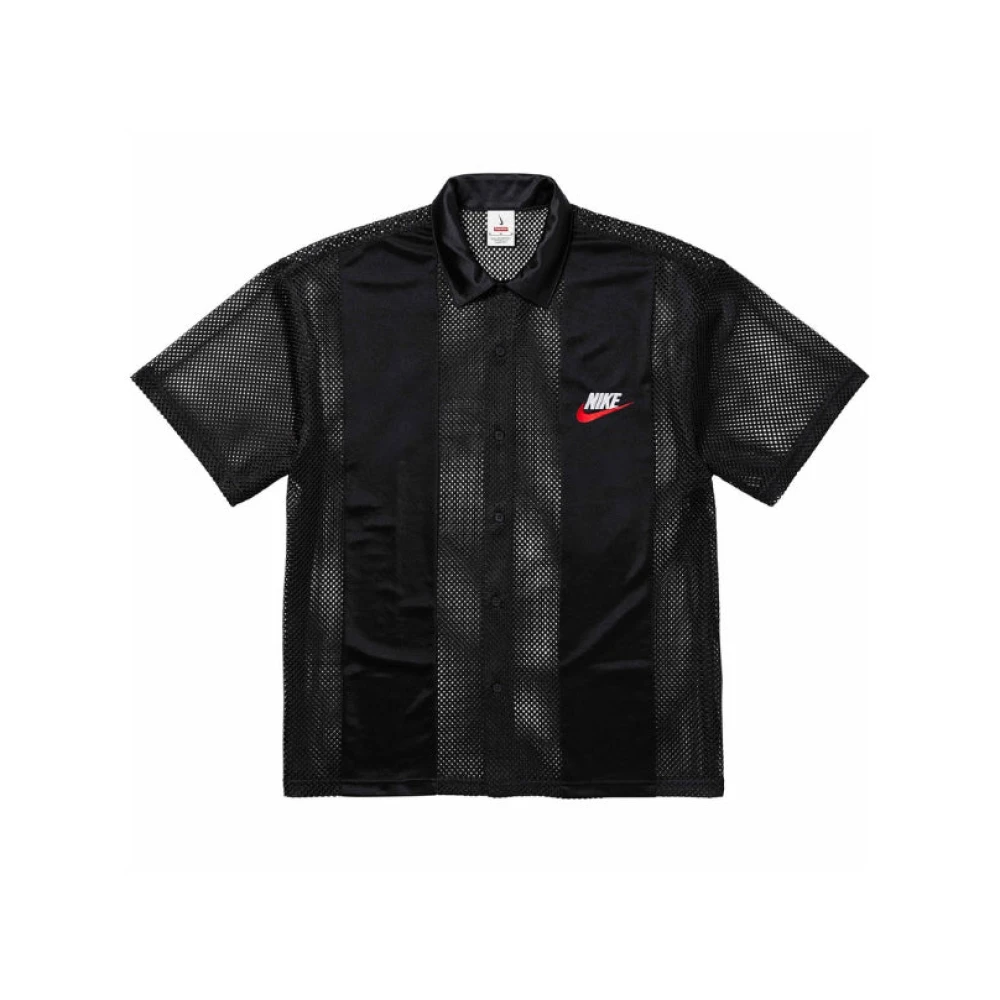 Supreme Zwarte Shirt Samenwerking Nike Black Heren