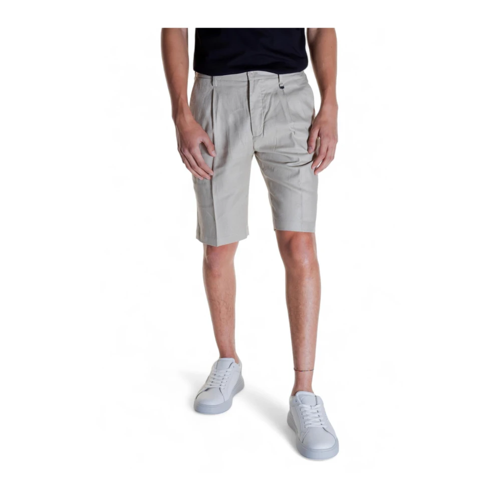 Antony Morato Men's Beige Casual Shorts, W40, Cargo Shorts With Multiple Pockets
