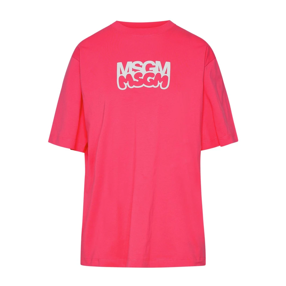Msgm - Tops > T-Shirts - Pink - Msgm - Modalova