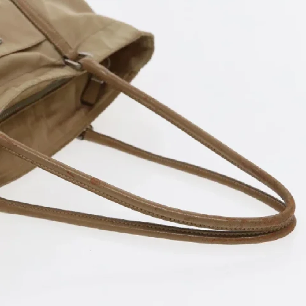 Prada Vintage Pre-owned Nylon prada-bags Beige Dames