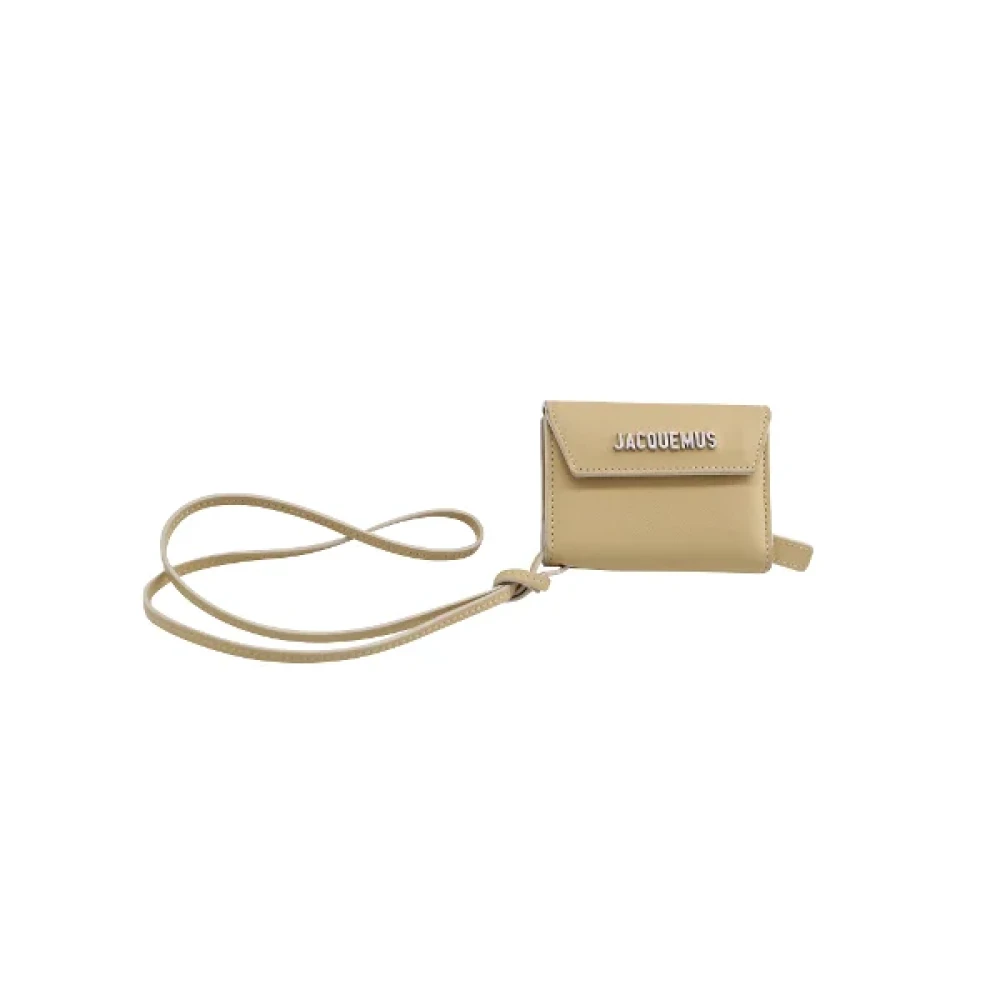 Jacquemus Pre-owned Leather wallets Beige Unisex