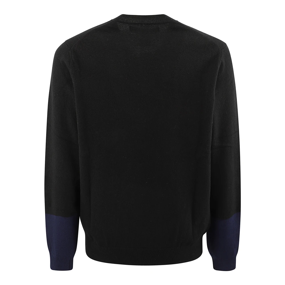 Comme des Garçons V-hals Trui met Kleurdetail Black Heren