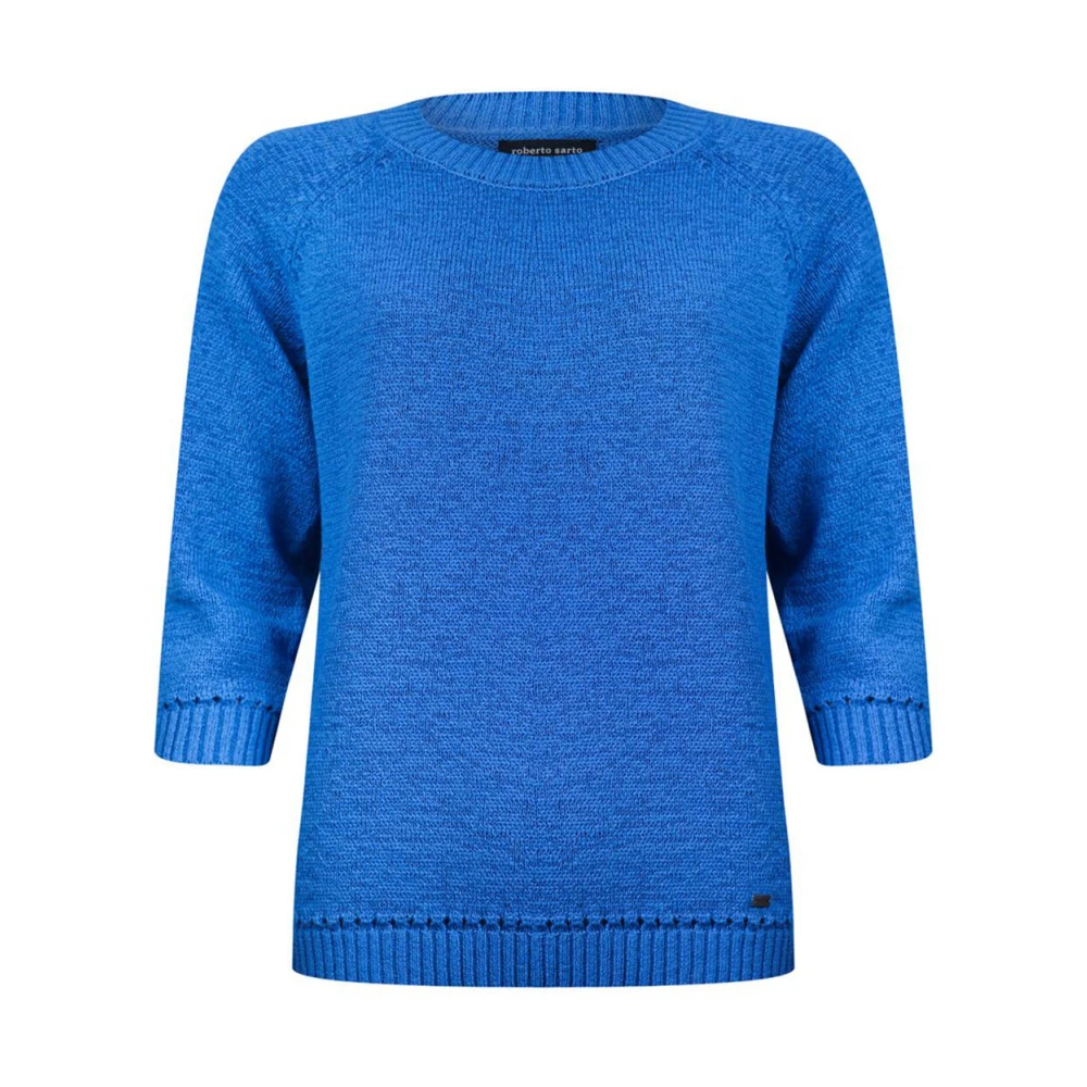 Roberto sarto Stijlvolle Pullover 3 4 Mouw Blue Dames
