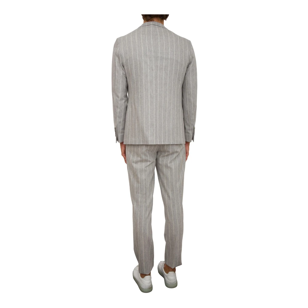 Eleventy Grijze Pakbroek Enkelborst Stijl Gray Heren