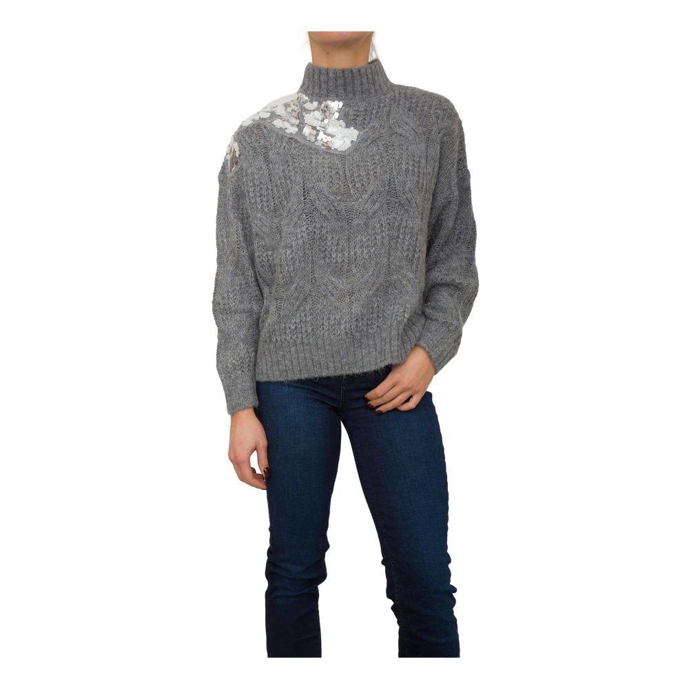 Liu Jo Grijze Gebreide Trui Gray Dames