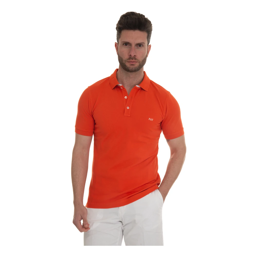 Fay - Tops > Polo Shirts - Orange - Fay - Modalova