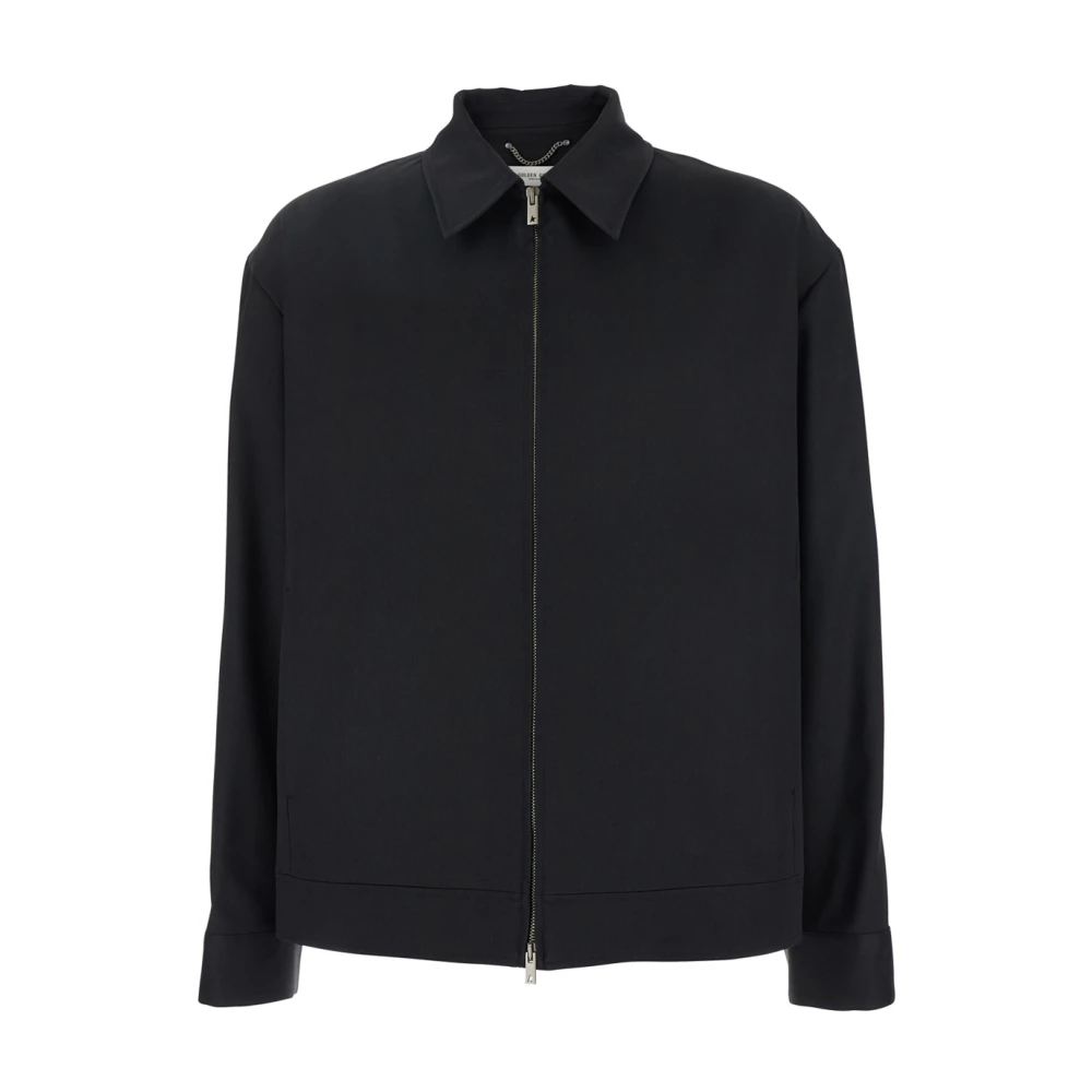 Golden Goose Zwarte Wollen Jas Klassieke Kraag Lange Mouwen Black Heren