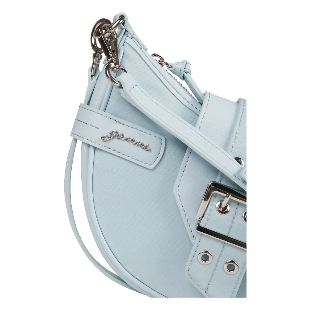 Ganni Kleine Bucky Schoudertas Blue Dames