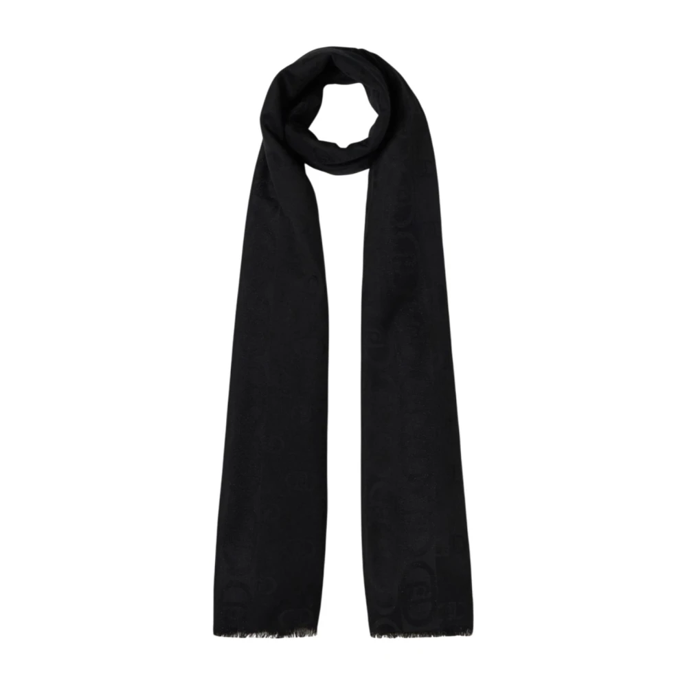 Liu Jo Jacquard Monogram Sjaal Black Dames