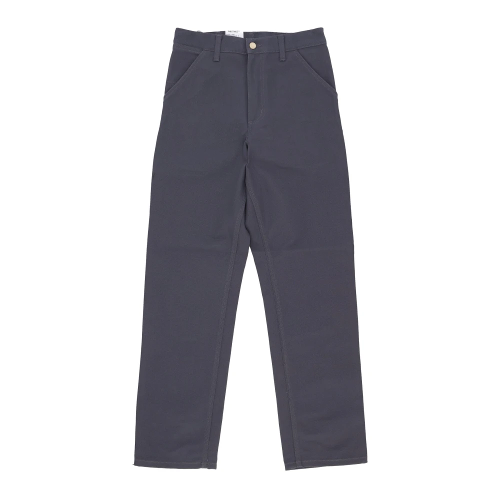 Carhartt WIP Single Knee Pant 100% Katoenen Canvas Blue Heren