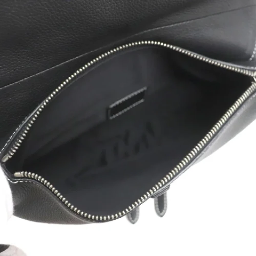 Dior Vintage Pre-owned Leather crossbody-bags Black Dames