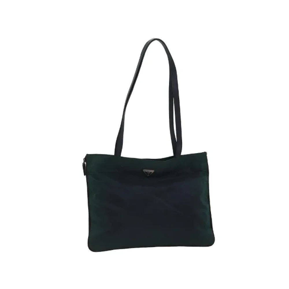 Prada Vintage Pre-owned Nylon prada-bags Green Dames