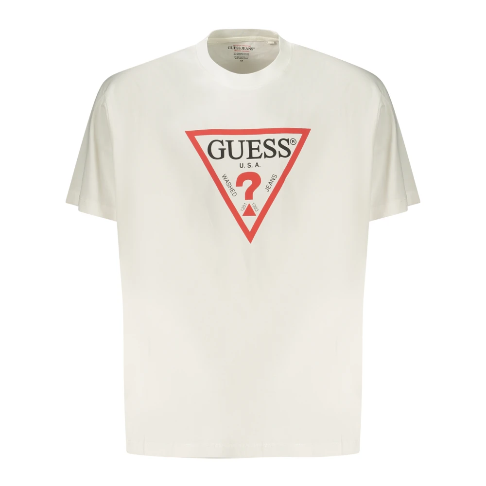 Guess Men's White Short-Sleeve T-Shirt - T-Shirts - S - Tops