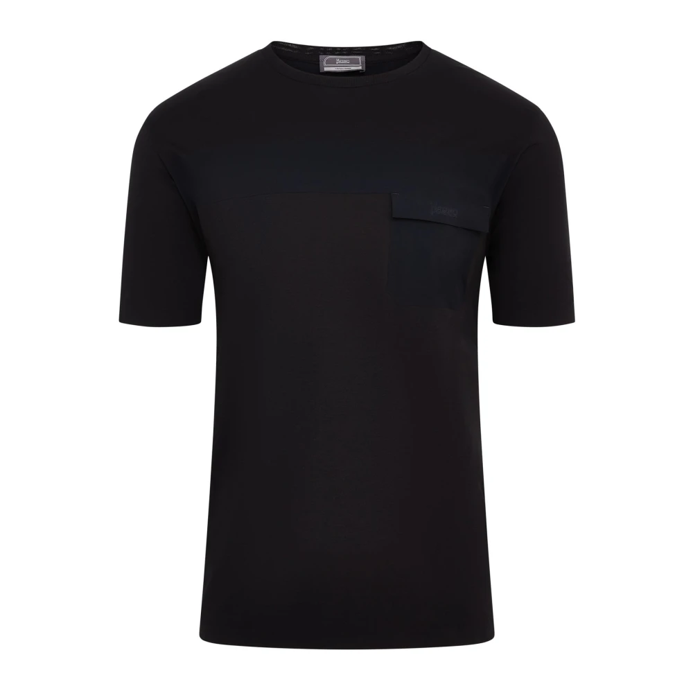 Herno - Tops > T-Shirts - Black - Herno - Modalova