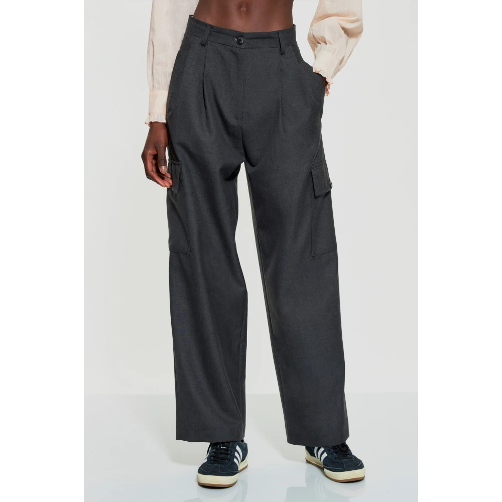 Antik batik Francisco wollen cargobroek Gray Dames