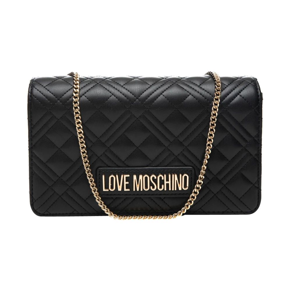 Love Moschino Stijlvolle Schoudertas met Magneetsluiting Black Dames