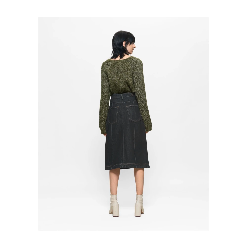 BAUM UND PFERDGARTEN Olijf Wol Vest Green Dames
