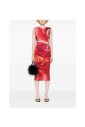 robe-rouge-drapee-sans-manches