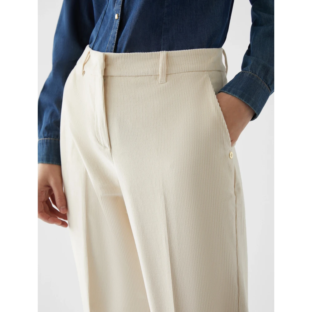 Pennyblack Wortel Fit Fluwelen Broek White Dames