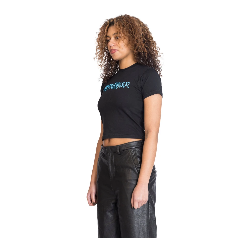 Ottolinger Zwart Logo Puffy T-shirt Black Dames