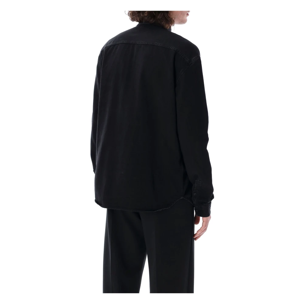 Saint Laurent Cassandre Denim Overhemd Black Heren