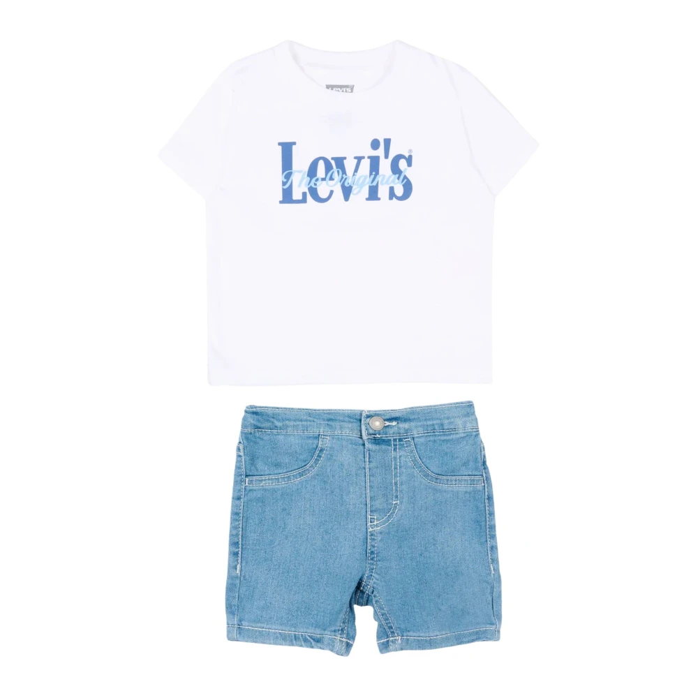 Levi's Unisex Kids Multicolor Kids Sets, 6 M, Lvb Hp Aop Logo Tee & Short