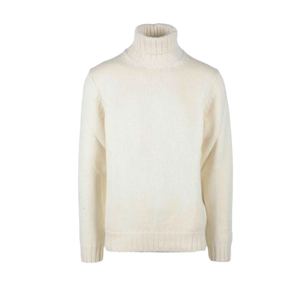 Drumohr Kasjmier Turtleneck Sweater White Heren