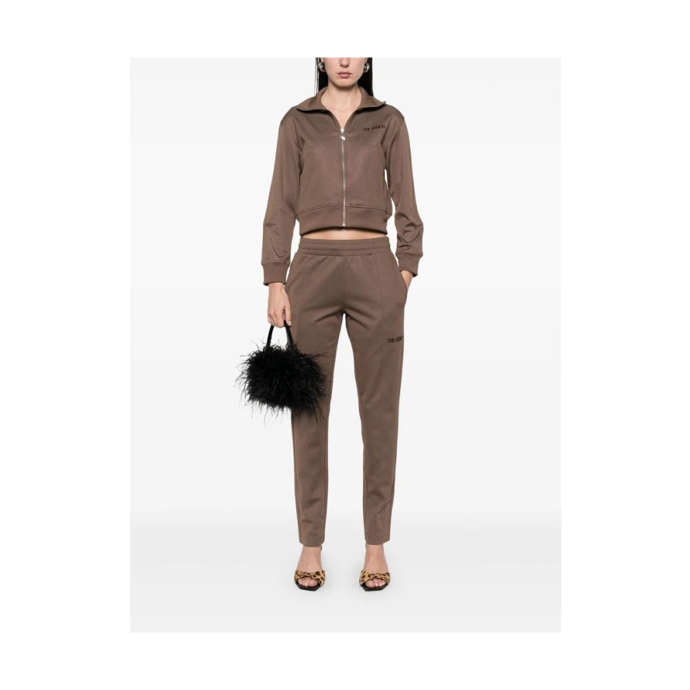 The Attico Chocoladebruine elastische taillebroek Brown Dames