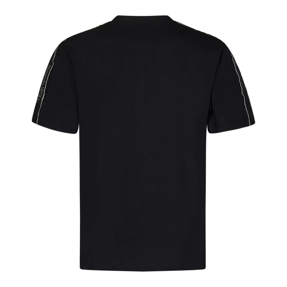 alexander mcqueen Zwarte T-shirts en Polo's met Logobanden Black Heren