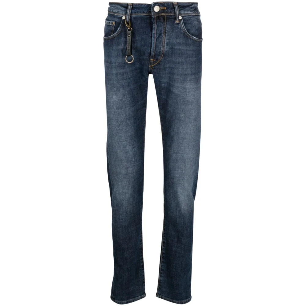 Incotex Mid-Rise Straight-Cut Denim Jeans Blue Heren
