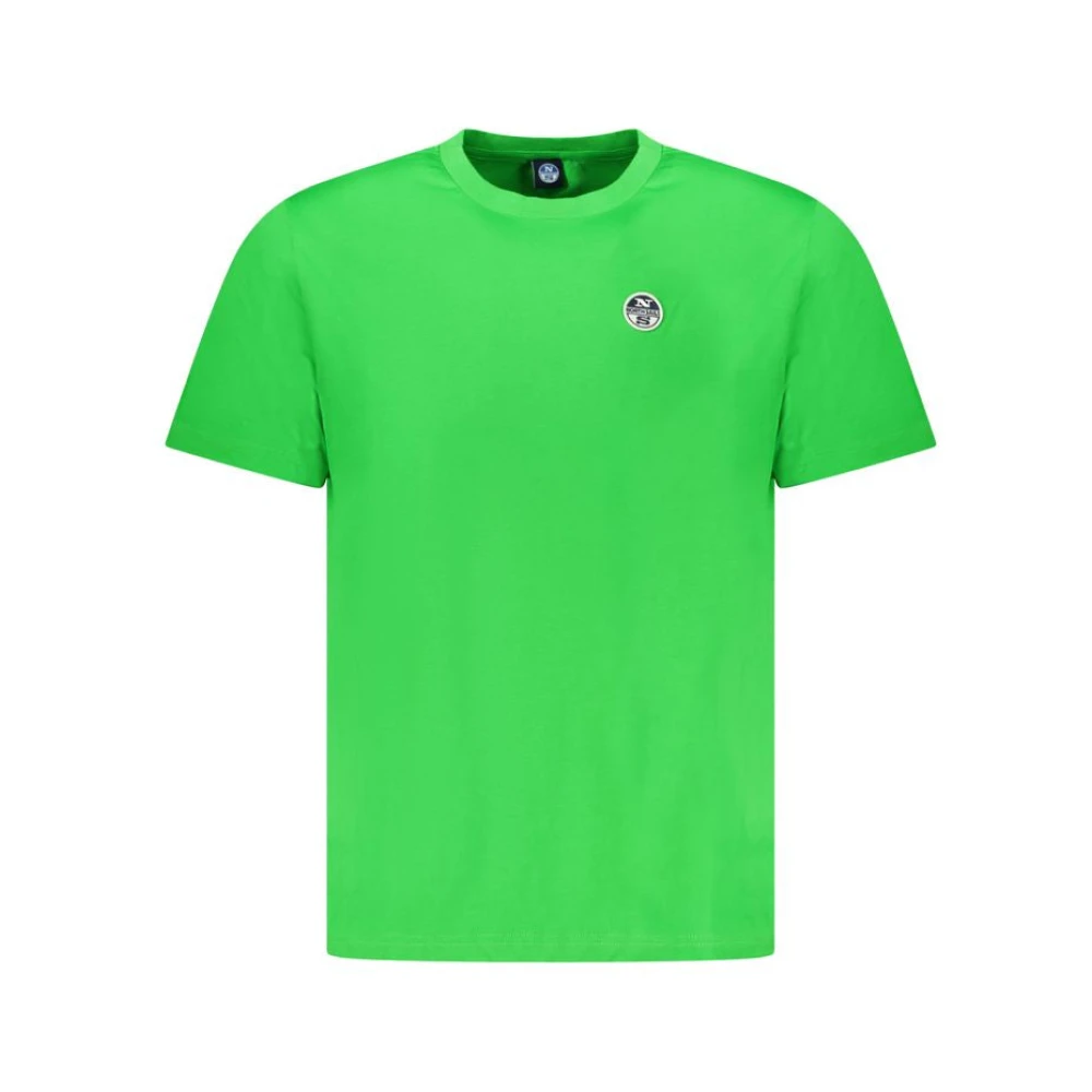 North Sails Groene Crew Neck Katoenen T-Shirt Green Heren