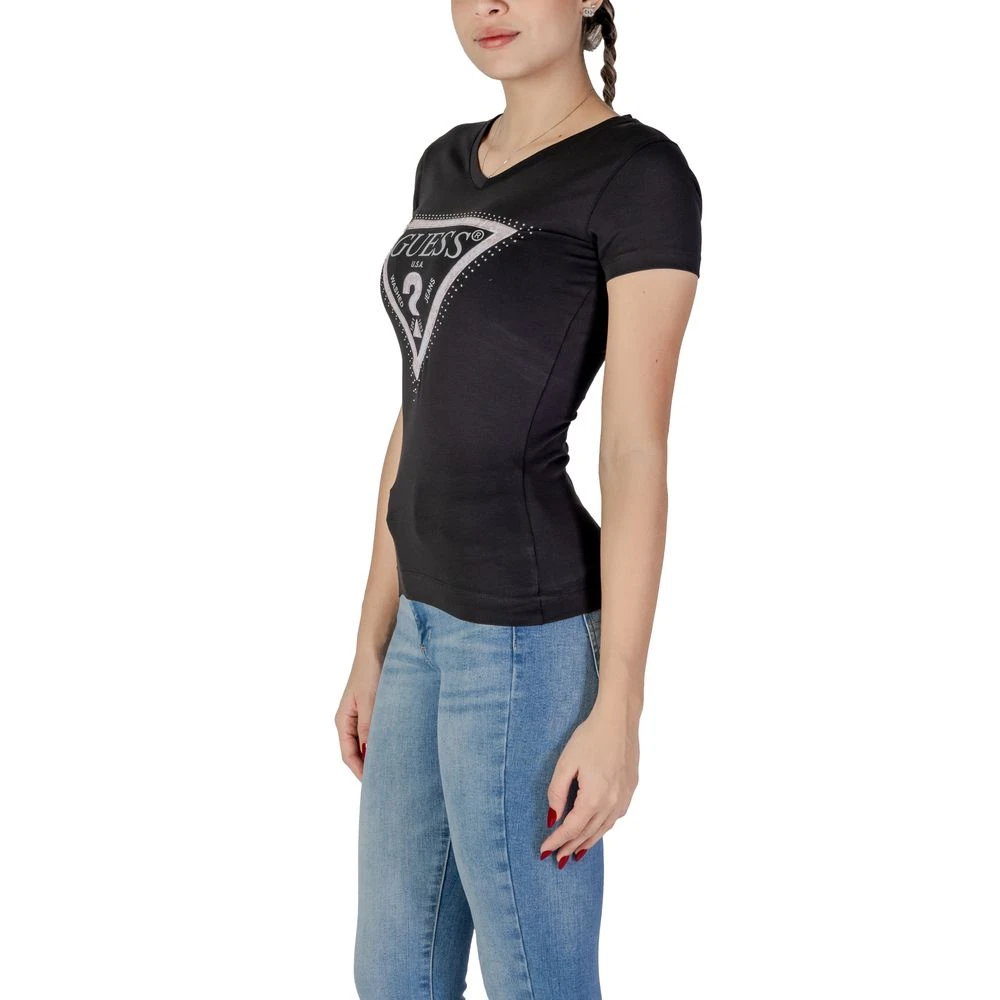 Guess Zwarte Katoenen Dames T-shirt Black Dames