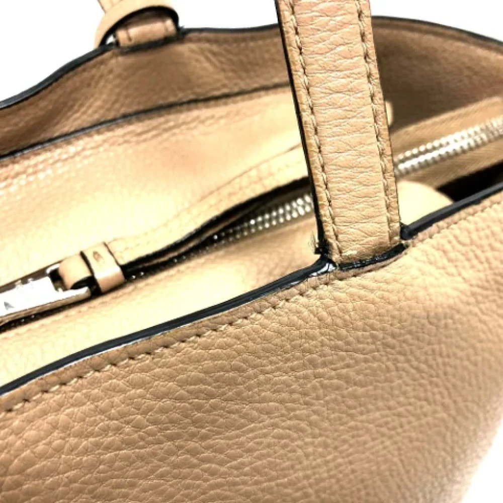 Prada Vintage Pre-owned Leather prada-bags Beige Dames