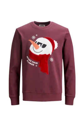 Print Sweatshirt Bordeaux Höst/Vinter