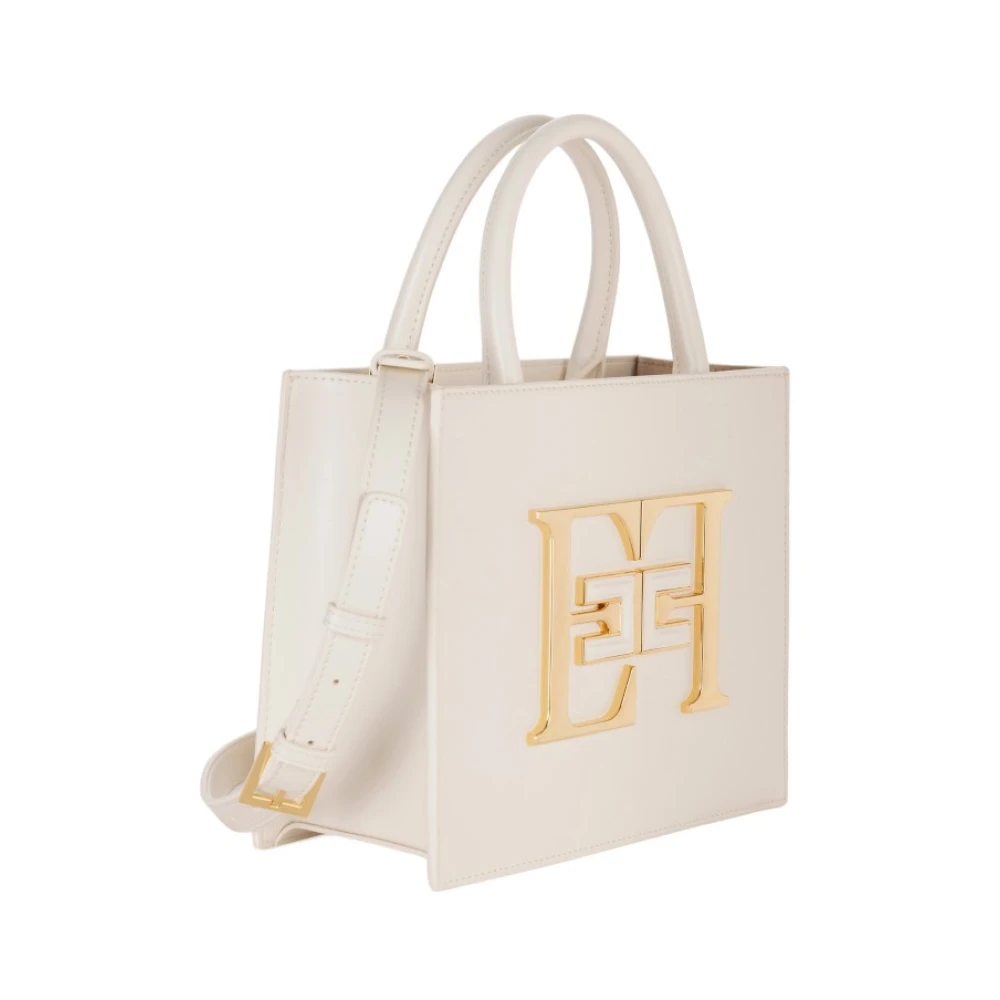 Elisabetta Franchi Stijlvolle Handtas voor Modieuze Vrouwen Beige Dames
