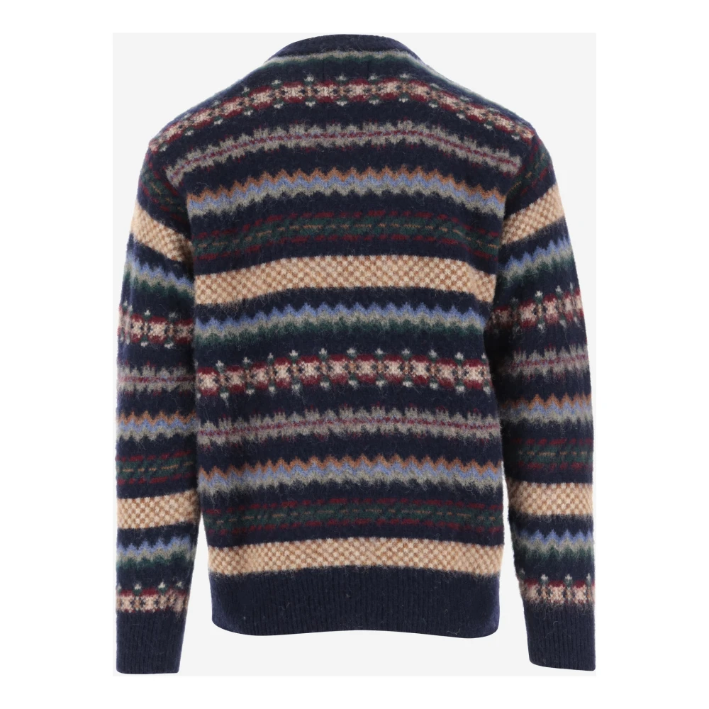 Howlin' Geometrische Wol Crew Neck Sweater Multicolor Heren